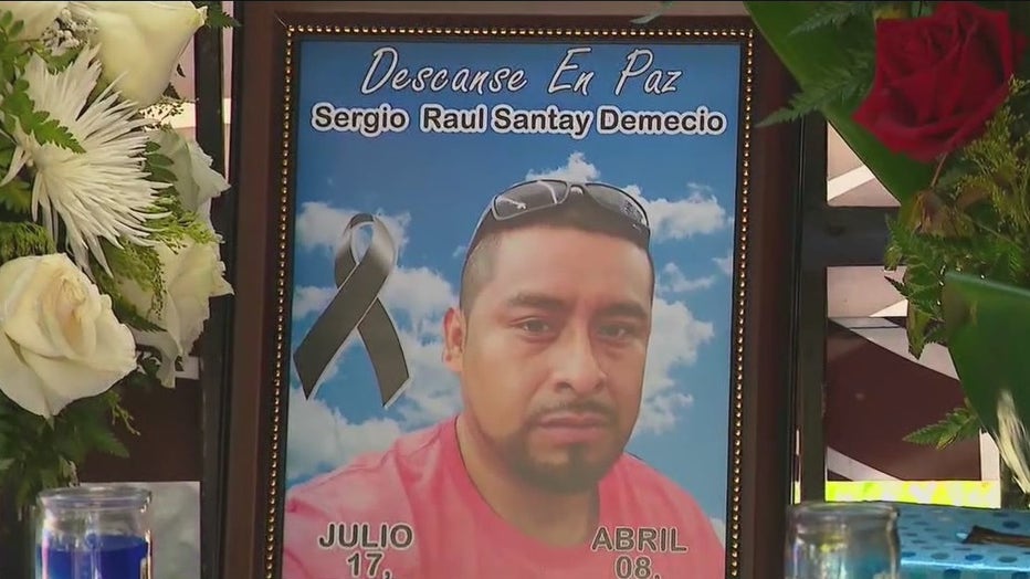 Sergio Santay was stabbed to death on April 8 in what police are calling an "unprovoked" attack.