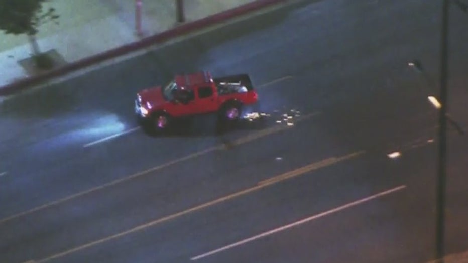 A deputy chase is underway in the South Gate area.
