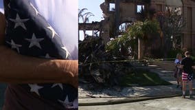 Coastal Fire: OC family thanks firefighters for saving their US flag before their home got destroyed