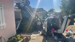 Crash sends car into Pasadena home; one hospitalized