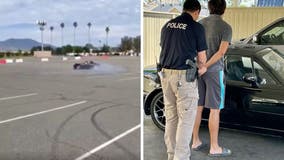 Video: Driver doing donuts in Irvine parking lot arrested