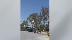 Sheriff's helicopter lifts bounce house into the air with kids inside; 3 injured