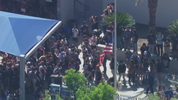 Students at Saugus High School rally for safer campuses, tougher gun laws