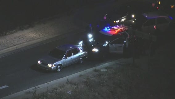 Suspect backs into LAPD cruiser trying to evade police in county-wide chase