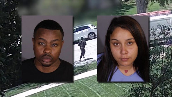 Woman followed-home from post office, robbed at gunpoint in front of 2 daughters; 2 arrested