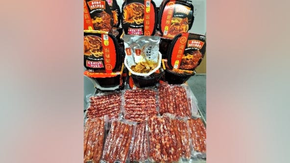PHOTOS: Live centipedes, swine sausage seized from LA ports