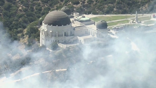 Crews battle brush fire near Griffith Observatory