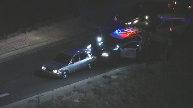 Suspect backs into LAPD cruiser trying to evade police in county-wide chase