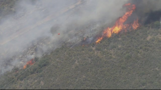 Bouquet Fire: Crews battling fire in Castaic Canyon