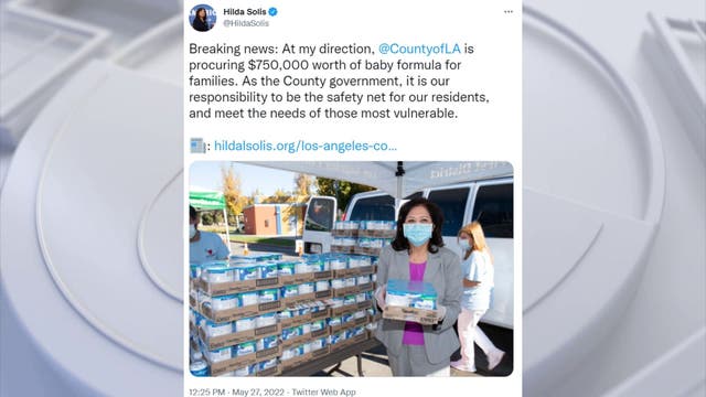 LA County buys $750,000 worth of baby formula amid nationwide shortage