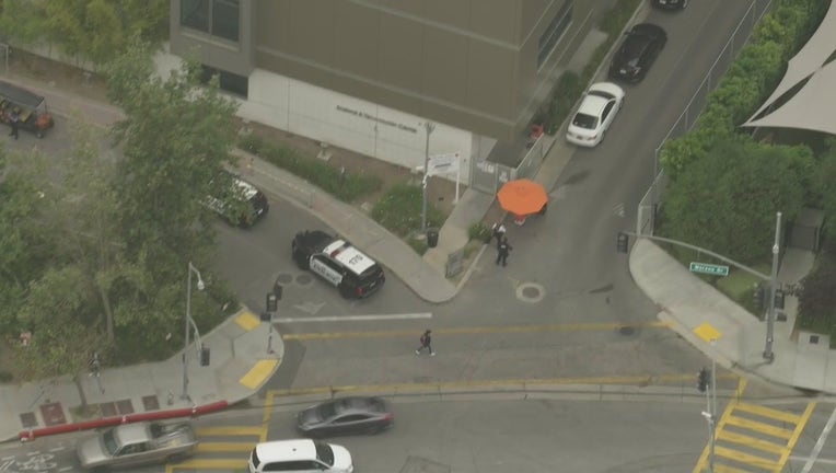 SkyFOX was over the police presence outside Beverly Hills High School.