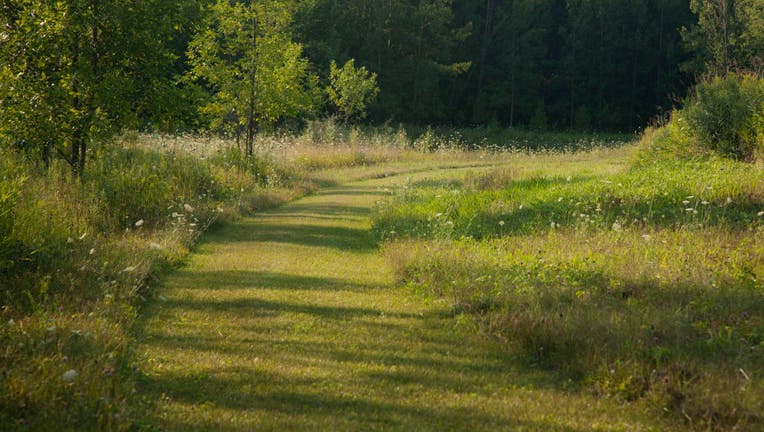 Path mowed in grass, Door County, Wisconsin