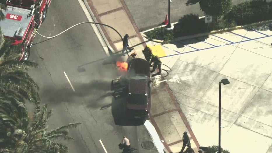 A deputy chase in the Lomita area ends in a fiery crash.