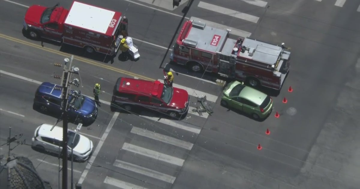 LAFD Captain injured in 3-vehicle crash | FOX 11 Los Angeles