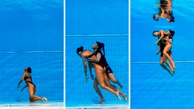 Swimmer Anita Alvarez pulled from bottom of pool by coach in dramatic rescue