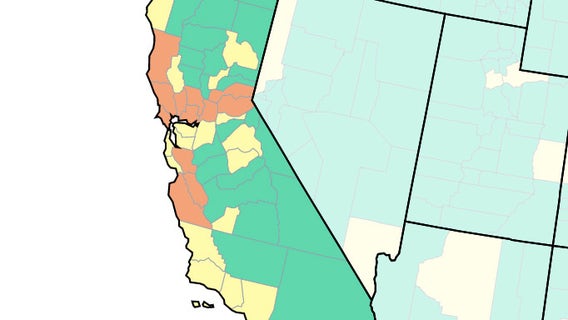 List: 13 California counties enter CDC's 'high' transmission COVID category