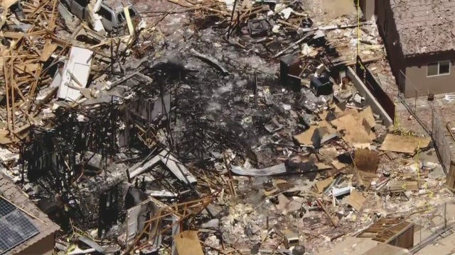 Massive explosion destroys Victorville home
