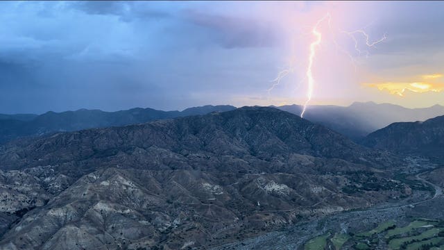 Summer storm: Thunderstorms bring lightning to parts of Southern California