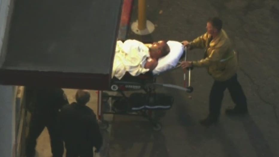 SkyFOX was over a different hospital when the suspect was being taken there after an hours-long standoff with police.