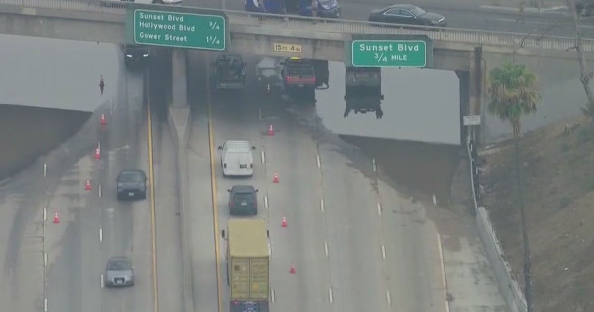 Broken water main floods 101 Freeway in Hollywood | FOX 11 Los Angeles