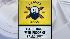 Restaurant offering free milkshakes with proof of vasectomy