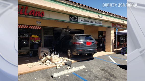 SUV crashes into Temecula storefront, none injured