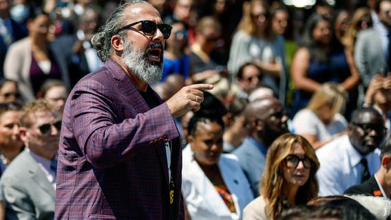 Biden gun control speech interrupted by father of Parkland shooting victim