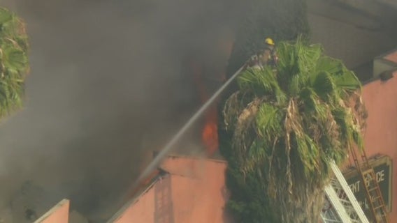 Person detained after fire destroys historic Hollywood theater