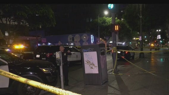 4 wounded in downtown LA shooting; gunmen at large