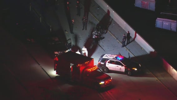 Motorcycle officer hurt, another injured in South LA hit-and-run on 110 Freeway