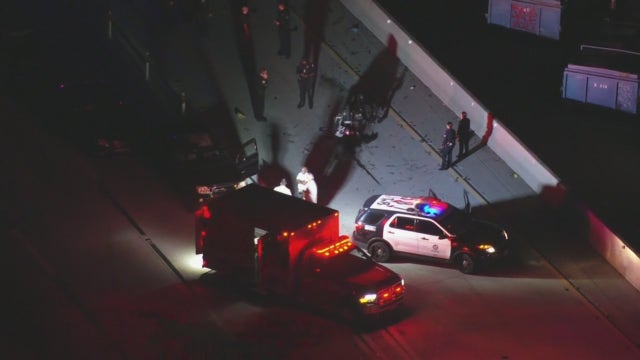 Motorcycle officer hurt, another injured in South LA hit-and-run on 110 Freeway