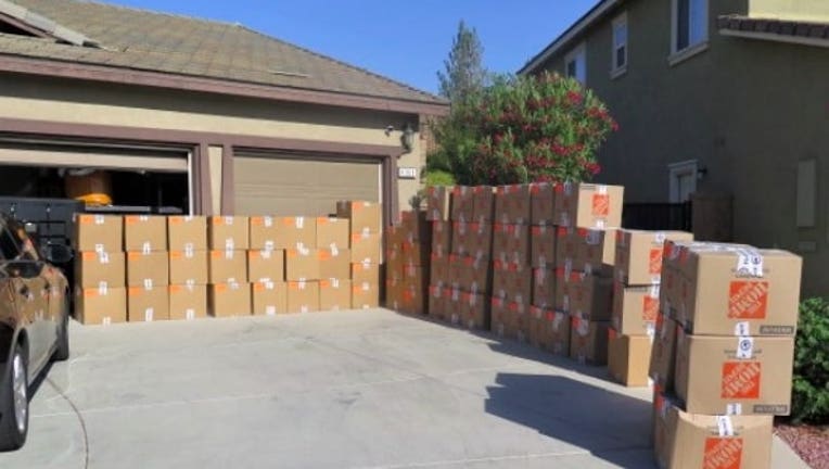 Counterfeit goods seized from Riverside home