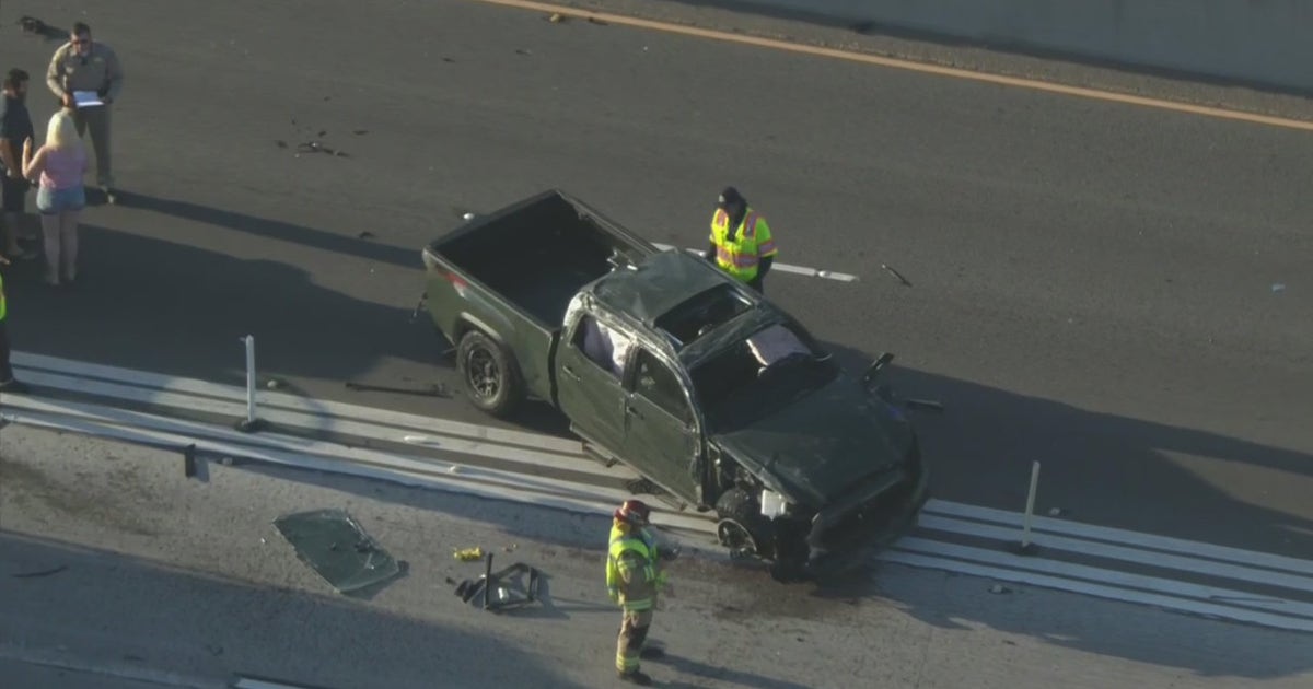 1 killed after truck rolls over divider on Anaheim highway | FOX 11 Los ...