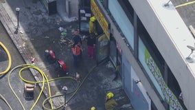 Arson investigation underway at market in downtown Los Angeles