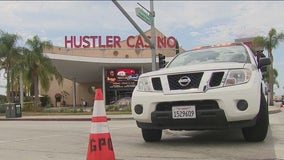Police searching for armed suspects who ambushed, robbed armored truck at Hustler Casino in Gardena