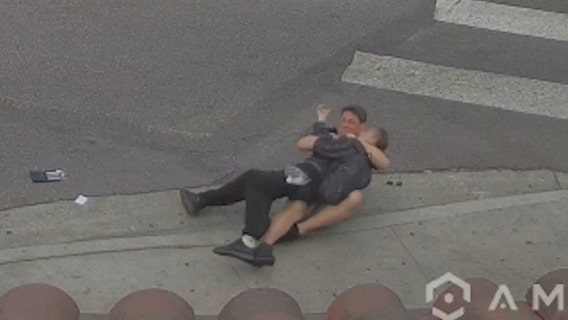 WATCH: Good Samaritan in Hollywood stops attack, robbery on elderly man
