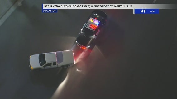 Police chase: CHP officers use PIT maneuver to end pursuit in North Hills
