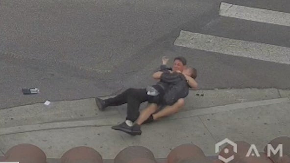 WATCH: Good Samaritan in Hollywood stops attack, robbery on elderly man