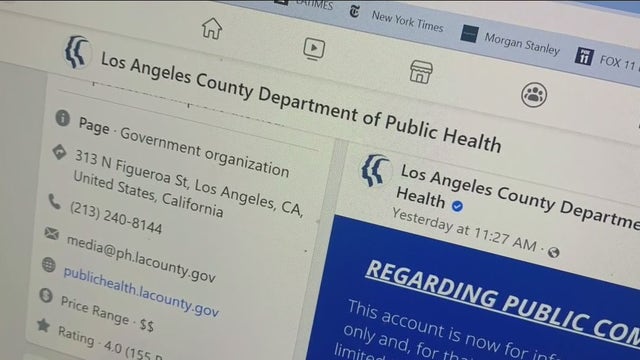 LA County health department turns off social media replies, says account is for 'informational purposes' only