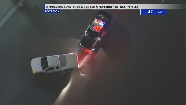 Police chase: CHP officers use PIT maneuver to end pursuit in North Hills