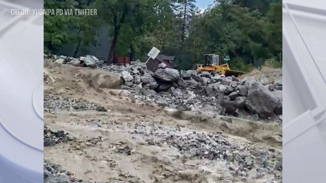 Mudslides, flooding close road in San Bernardino County