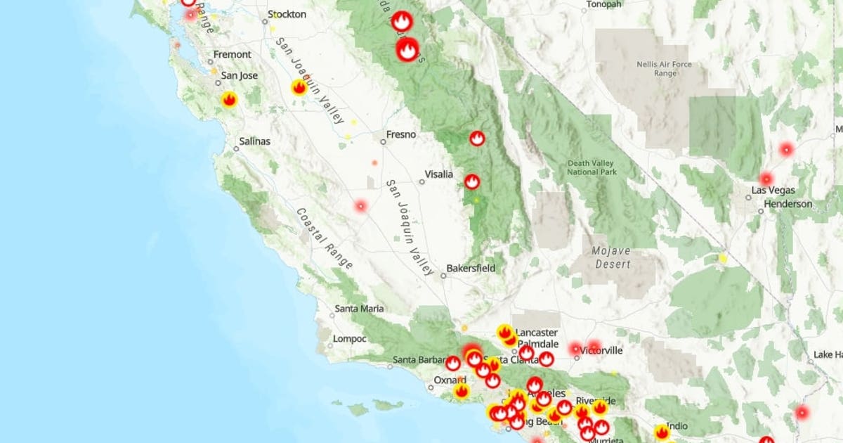 Map: All the wildfires burning in California | FOX 11 Los Angeles