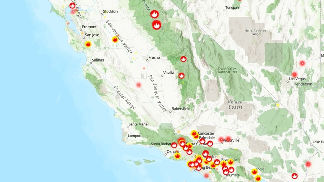 Map Of California Forest Fires