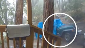 'Mom, the Jeep is gone!': SUV gets carried away by powerful debris flow