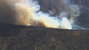 Brush fire sparks in Shadow Hills area