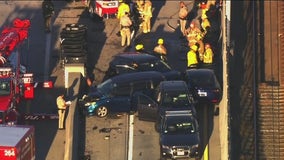 1 killed, 2 hospitalized in 8-vehicle crash on 105 Freeway