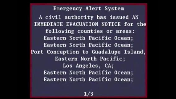 Emergency alert telling LA, Ventura counties to evacuate sent by mistake: officials