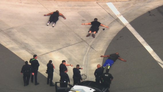 Police chase: 3 suspects surrender to authorities following short pursuit in Pasadena