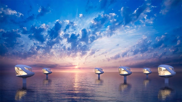 Launch of futuristic, floating luxury homes goes sideways