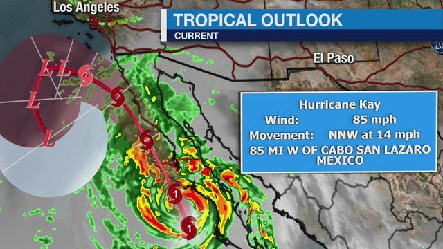 Hurricane Kay heads toward SoCal